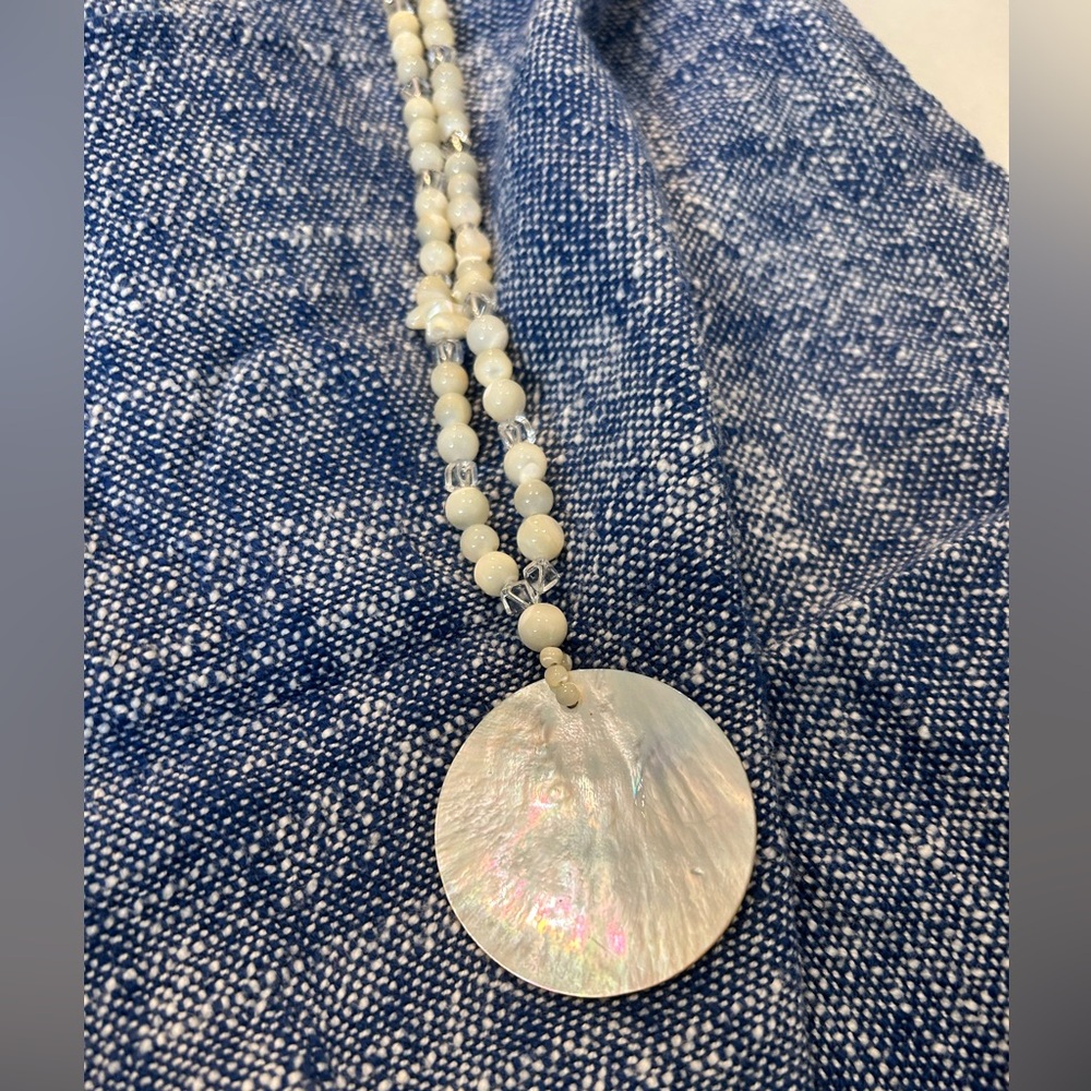 Mother of Pearl and Stone Bead Necklace